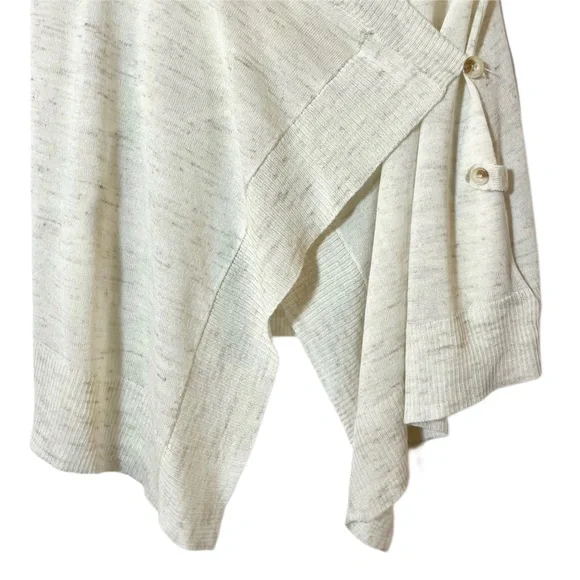 Anthropologie Sparrow Pemaquid Beige Knit Long Sleeve Drape Wrap Cardigan Small - Picture 7 of 13